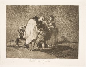 彼は誰にも助けられずに亡くなりました (53) 作： Francisco de Goya
