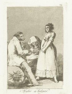 怠惰なほうがいい Mejor es holgar (オブジェクトのタイトル) ロス・カプリチョス（シリーズタイトル） 作： Francisco de Goya