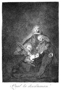 彼らは彼女をいじくる方法！、1799 作： Francisco de Goya
