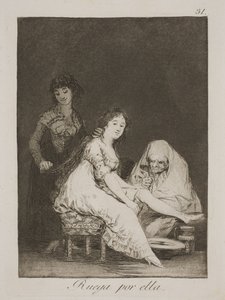 彼女は彼女のために祈る 作： Francisco de Goya