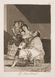 彼女は彼の皮をむく 作： Francisco de Goya