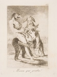 なんという真剣さ 作： Francisco de Goya