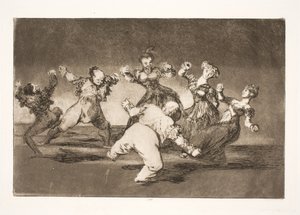 マリオンが踊りたいなら、彼女自身がその結果に直面しなければならない 作： Francisco de Goya