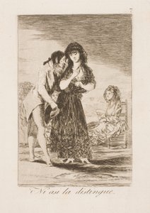 このようにしても、彼は彼女を知りません 作： Francisco de Goya