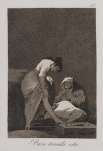 It Is Nicely Stretched (Well Stretched) 作： Francisco de Goya