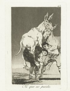 もうできないあなた Tu que no puedes (オブジェクトのタイトル) ロス・カプリチョス（シリーズタイトル） 作： Francisco de Goya