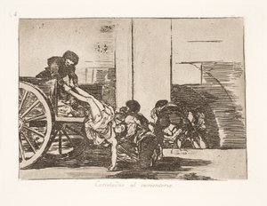 カートで墓地まで運転 (64) 作： Francisco de Goya