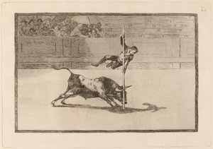 マドリッドのリングでのフアニート・アピナーニの軽さと大胆さ 作： Francisco de Goya
