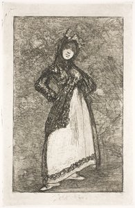 悪魔を背景にしたマジャ 作： Francisco de Goya