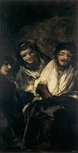 2人の女性に嘲笑された男 作： Francisco de Goya