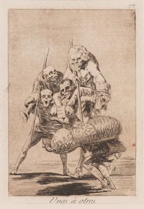 模擬闘牛 18世紀末～19世紀初頭（プリント 作： Francisco de Goya