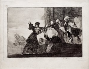 シリーズLos Disparates Follies、1815-1819の貧しい愚痴 作： Francisco de Goya