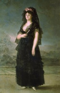 マンティリャとマリアルシアの肖像画。 1799 作： Francisco de Goya