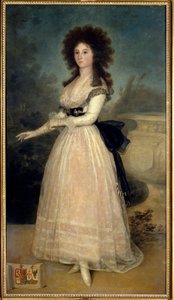 ドナ・タデア・アリアス・デ・エンリケスの足元の肖像 フランシスコ・デ・ゴヤ（1746-1828）の絵画（Ec.Esp） 18世紀 マドリッド。プラド美術館 - ドナ・タデア・アリアス・デ・エンリケスの全身像。フランシスコ・デ・ゴヤ(1746-1828)の絵画 (スペイン派) 18世紀 作： Francisco de Goya