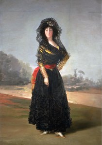 マリアカイエタナデシルバの肖像1762-1802、アルバ公13世 作： Francisco de Goya