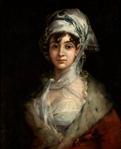 女優アントニアサラテの肖像、c1810 作： Francisco de Goya