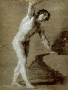 ドローイングの学校」1790年頃（グレーの紙に木炭画 作： Francisco de Goya