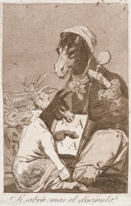生徒の方がよくご存知ですか？(生徒はもっと良く知っているべきですか？） 作： Francisco de Goya
