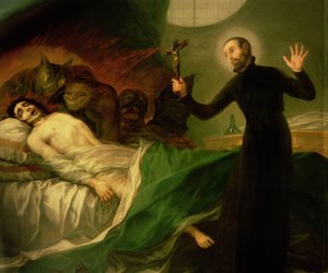 聖フランシスボルジア（1510〜72年）、死にかけた急務を助ける、1795年 作： Francisco de Goya
