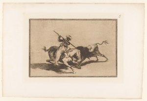 Stierenjacht te paard 勇敢なムーア人のガズールが最初に順番に雄牛を放つ Stierengevechten (シリーズタイトル) La Taureaumachie (シリーズタイトル) 闘牛（シリーズタイトル）