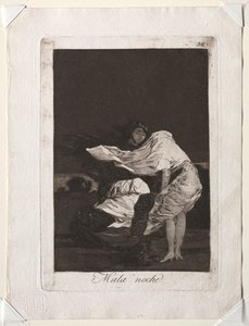 カプリコス：悪い夜、1799年。 作： Francisco de Goya