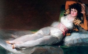 服を着たマジャ、c1800 作： Francisco de Goya