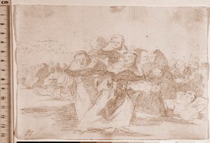 戦争の惨禍：すべてがスクランブルされている（準備画 作： Francisco de Goya