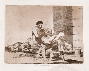 The Disasters of War : In the cemetery (Engraving after the preparatory drawing) 作： Francisco de Goya