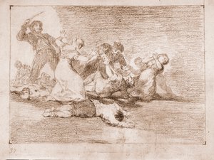 戦争の悲惨さ：悪名高い利益（ドローイング 作： Francisco de Goya