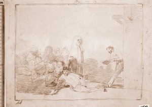 戦争の惨状 : 叫んでも無駄（準備画 作： Francisco de Goya