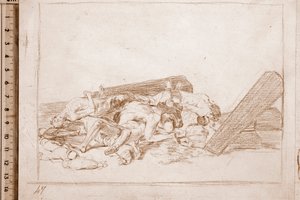 戦争の惨禍：死者のおたふく風邪（準備画 作： Francisco de Goya