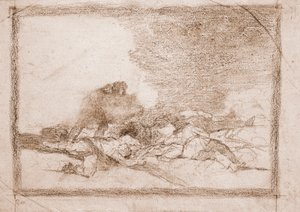 戦争の悲惨さ：だから君は生まれた（準備画 作： Francisco de Goya