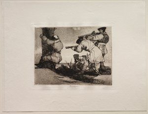 戦争の恐怖：野蛮人！ 作： Francisco de Goya