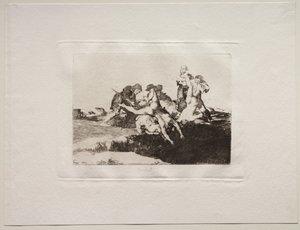 戦争の恐怖: チャリティー 作： Francisco de Goya