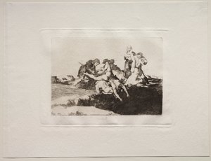 戦争の恐怖：慈善、1810年。 作： Francisco de Goya