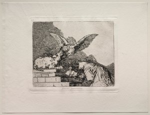 戦争の恐怖: 猫のパントマイム 作： Francisco de Goya