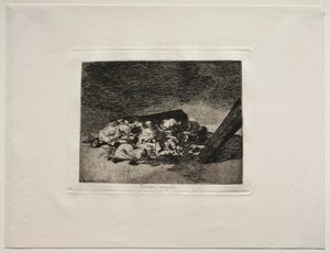 戦争の恐怖：死者の収穫。 作： Francisco de Goya