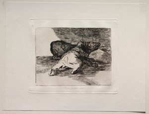 戦争の恐怖：彼は何かから何かを得ます。 作： Francisco de Goya