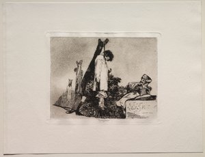 戦争の恐怖: ない (この場合) どちらでもない 作： Francisco de Goya