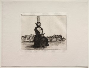 戦争の恐怖: ナイフのせいで 作： Francisco de Goya