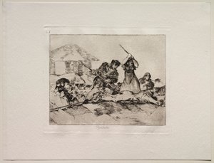 戦争の恐怖：がれき。 作： Francisco de Goya