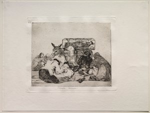 戦争の恐怖：奇妙な献身！ 作： Francisco de Goya
