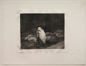 戦争の恐怖: 死の床 作： Francisco de Goya