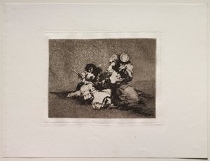 戦争の恐怖：女たちが勇気を与える 作： Francisco de Goya