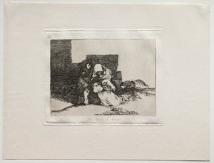 戦争の恐怖：彼らは時間内に到着しません。 作： Francisco de Goya