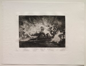 戦争の恐怖: 彼らは炎の中を逃げる 作： Francisco de Goya