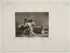 戦争の恐怖: 不幸な母 作： Francisco de Goya