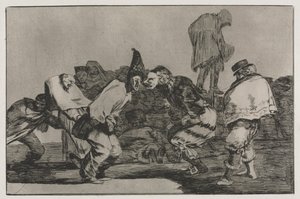 ことわざ：カーニバルの愚かさ、1864。 作： Francisco de Goya
