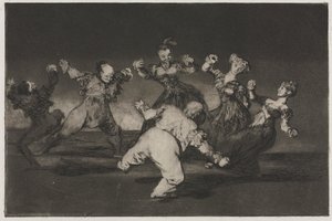 箴言: マリオンが踊るなら、彼女はその結果を受け入れなければならない 作： Francisco de Goya