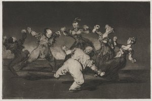 ことわざ：マリオンが踊るなら、彼女は結果をとらなければならない、1864。 作： Francisco de Goya
